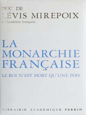cover image of La Monarchie française
